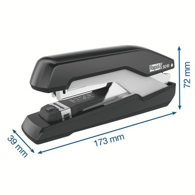 Agrafeuse Rapid S60 bande complète 60 feuilles 24/6 noir/gris
