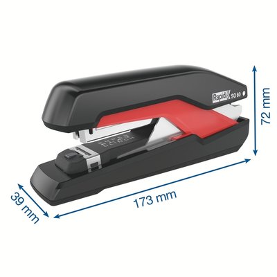 Agrafeuse Rapid Supreme SO60 pleine bande 60 feuilles noir/rouge
