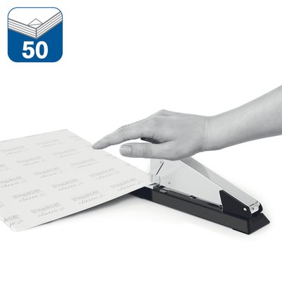Agrafeuse Rapid Retro Classic K2 pleine-bande 50 feuilles noir