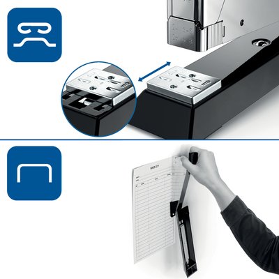 Agrafeuse Rapid Retro Classic K2 pleine-bande 50 feuilles noir
