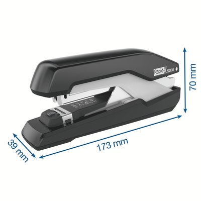 Agrafeuse Rapid S30 Bande complète 30 feuilles 24/6 noir/gris