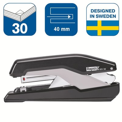 Agrafeuse Rapid S30 Bande complète 30 feuilles 24/6 noir/gris