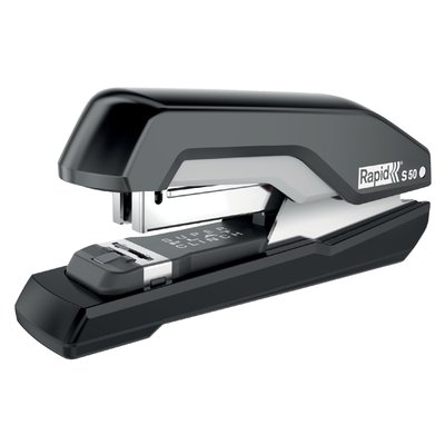 Agrafeuse Rapid Supreme S50 demi-bande 50 feuilles noir/gris