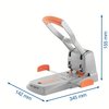 Perforator Rapid Supreme HDC150/2 heavy duty 2-gaats 150 vel zilver/oranje foto