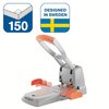 Perforator Rapid Supreme HDC150/2 heavy duty 2-gaats 150 vel zilver/oranje foto