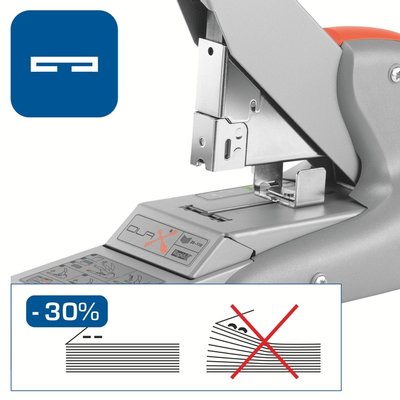 Agrafeuse Rapid Supreme Duax Heavy Duty 170 feuilles argent/orange