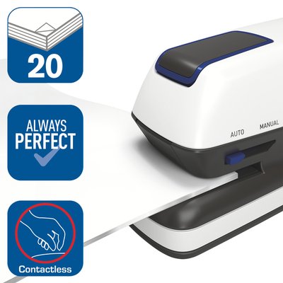 Agrafeuse électrique Rapid Optima Grip 20 feuilles noir/argent