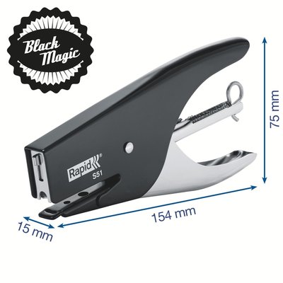 Pince agrafeuse Rapid Classic S51 12 feuilles noir