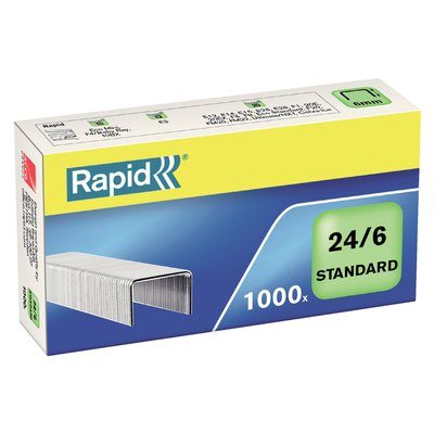 Agrafes Rapid 24/6 galvanisé standard 1000 pièces