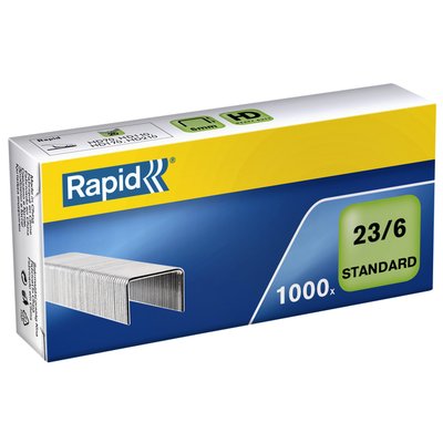 Agrafes Rapid 23/6 galvanisé standard 1000 pièces