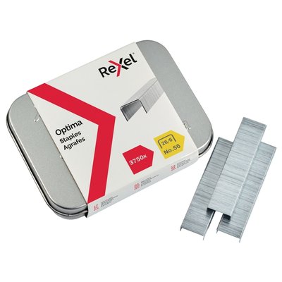 Agrafes Rexel Optima n°56 26/6 galvanisé 3750 pièces
