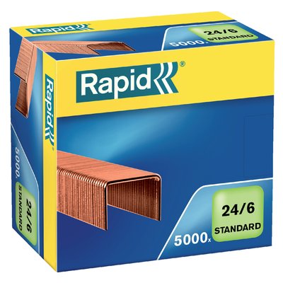 Agrafes Rapid 24/6 cuivré standard 5000 pièces