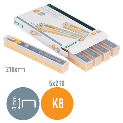 Agrafes Leitz cassette K8 26/8 zingué 1050 pièces