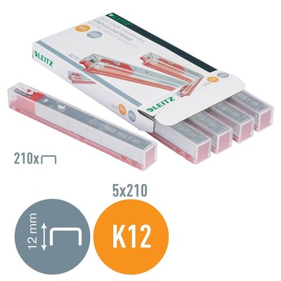 Agrafes Leitz cassette K12 26/12 zingué 1050 pièces