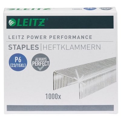 Agrafes Leitz 23/15XL zingué 1000 pcs