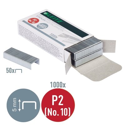 Agrafes Leitz P2 n°10 zingué 1000 pièces