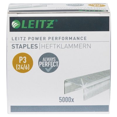 Agrafes Leitz P3 24/6 galvanisé 5000 pièces