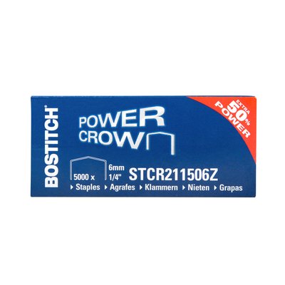 Agrafes Bostitch B8 acier STRC2115 6mm dos courbé 5000 pièces
