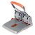 Perforator Rapid Supreme HDC150/4 heavy duty 4-gaats 150 vel zilver/oranje