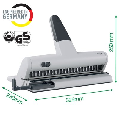 Perforator Leitz 5115 heavy duty 23 gaats zilver