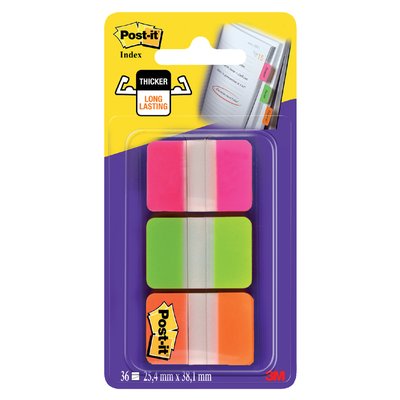 Marque-pages Post-it 686GOT 25,4x38mm strong assorti