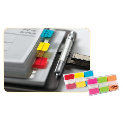 Marque-pages Post-it 686GOT 25,4x38mm strong assorti