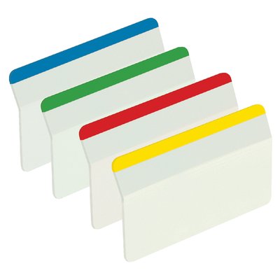 Indextabs Post-it 686A1 38x50.8mm strong gebogen assorti 24 tabs