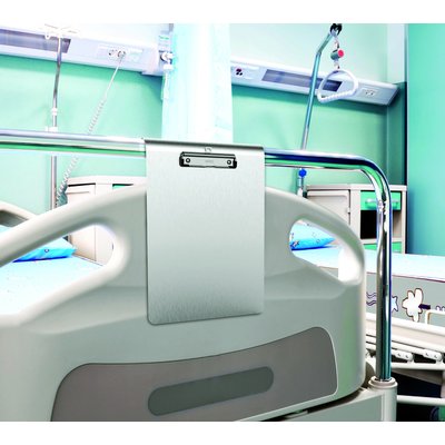 Porte-bloc MAULmedic A4 portrait pince inox aluminium
