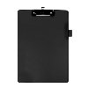 Klembord Quantore A4 staand PVC zwart met 100mm klem + penlus foto