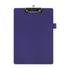 Klembord Quantore A4 staand PVC blauw met 100mm klem + penlus foto
