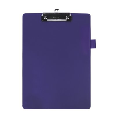 Klembord Quantore A4 staand PVC blauw met 100mm klem + penlus