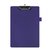 Klembord Quantore A4 staand PVC blauw met 100mm klem + penlus