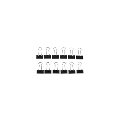 Papierklem MAUL 213 foldback 13mm zwart 12 stuks