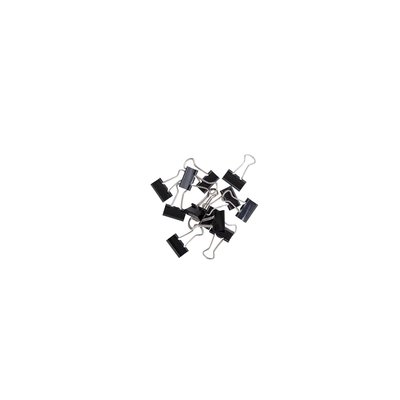 Papierklem MAUL 213 foldback 13mm zwart 12 stuks