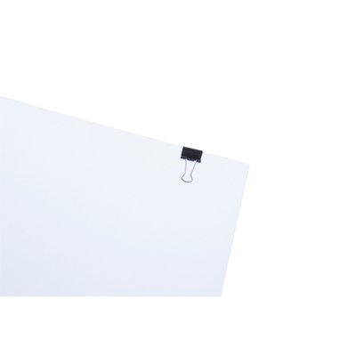Papierklem MAUL 213 foldback 16mm zwart 12 stuks