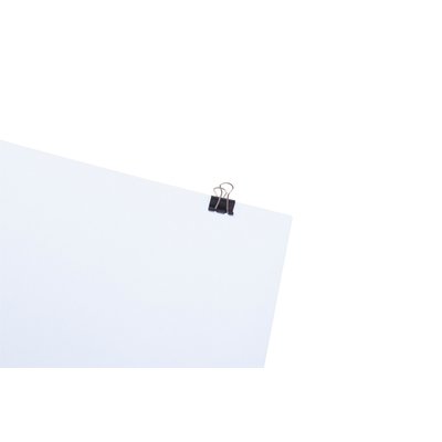 Papierklem MAUL 213 foldback 16mm zwart 12 stuks