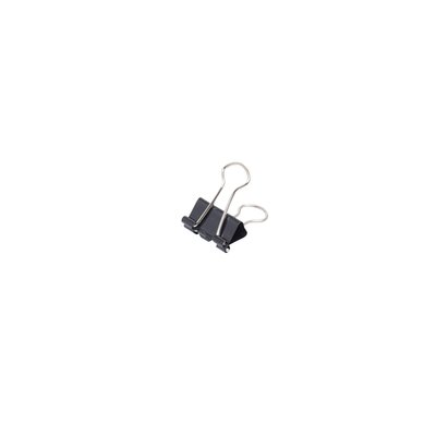 Pince à papier MAUL 213 Foldback 19mm noir 12 pièces