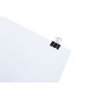 Papierklem MAUL 213 Foldback 25mm zwart 12 stuks