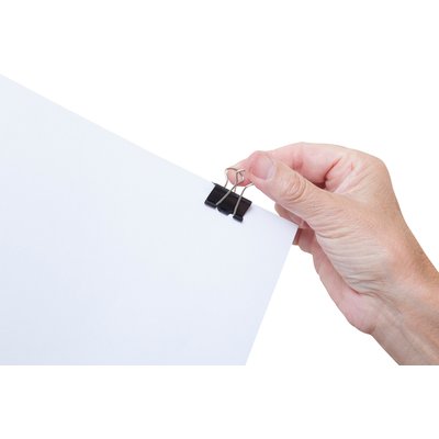 Papierklem MAUL 213 Foldback 25mm zwart 12 stuks