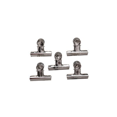 Papierklem MAUL Bulldog 70mm capaciteit 40mm zilver 5 stuks