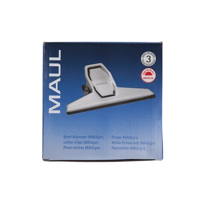 Papierklem MAUL Pro 125mm capaciteit 30mm zilver