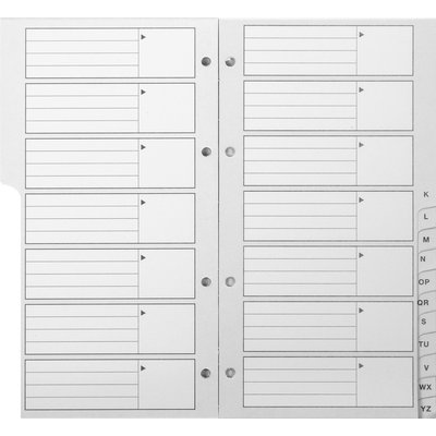Telefoonregister navulling Kangaro A-Z 200x100mm 4-rings