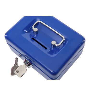 Coffret caisse MAUL avec fente tirelire 125x95x60mm bleu