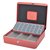 Coffret caisse Pavo avec monnayeur 300x240x90mm rouge