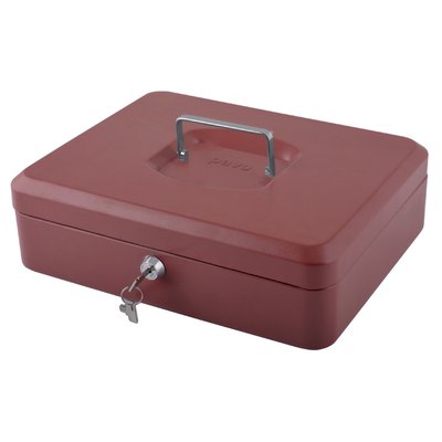 Coffret caisse Pavo avec monnayeur 300x240x90mm rouge