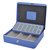 Coffret caisse Pavo avec monnayeur 300x240x90mm bleu