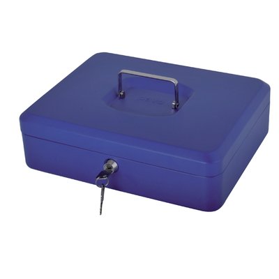 Coffret caisse Pavo avec monnayeur 300x240x90mm bleu