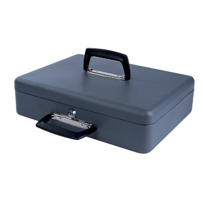 Coffret caisse Pavo avec 2 poignées 370x280x115mm gris
