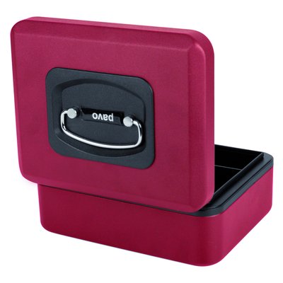 Geldkist Pavo Deluxe 200x160x90mm rood