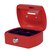 Geldkist Pavo met muntgleuf 125x95x60mm rood